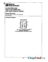 Datasheet DM74LS22N manufacturer National Semiconductor