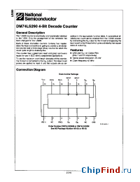 Datasheet DM74LS290M manufacturer National Semiconductor