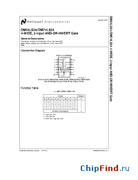 Datasheet DM74LS54 manufacturer National Semiconductor