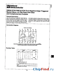 Datasheet DM74LS73AM производства National Semiconductor