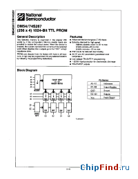 Datasheet DM74S287AJ manufacturer National Semiconductor