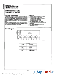 Datasheet DM74S288 manufacturer National Semiconductor