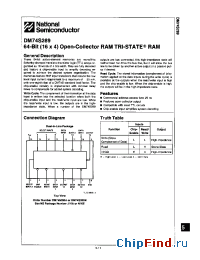 Datasheet DM74S289J manufacturer National Semiconductor