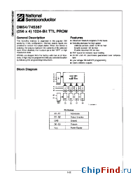 Datasheet DM74S387AJ manufacturer National Semiconductor