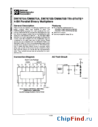Datasheet DM7875A manufacturer National Semiconductor