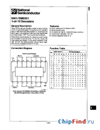 Datasheet DM9301 manufacturer National Semiconductor
