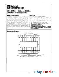 Datasheet DM9311J manufacturer National Semiconductor