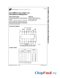 Datasheet DM9312J/883 manufacturer National Semiconductor