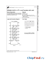 Datasheet DP8480AJ manufacturer National Semiconductor