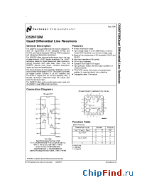 Datasheet DS26F32MW-MLS manufacturer National Semiconductor
