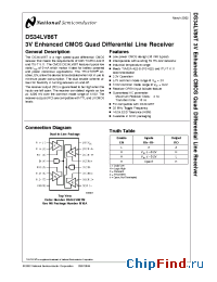 Datasheet DS34LV86TMX manufacturer National Semiconductor