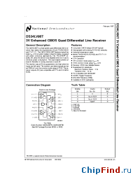 Datasheet DS34LV86TN производства National Semiconductor