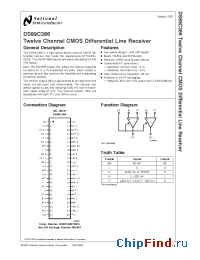 Datasheet DS89C386TMEA manufacturer National Semiconductor