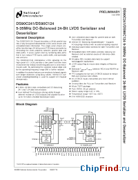 Datasheet DS90C241IVSX manufacturer National Semiconductor
