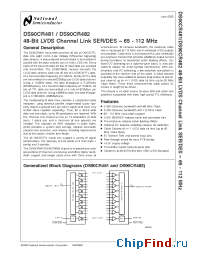 Datasheet DS90CR481 manufacturer National Semiconductor
