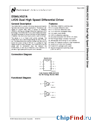 Datasheet DS90LV027ATMX manufacturer National Semiconductor