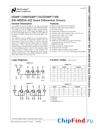 Datasheet DS96F172M manufacturer National Semiconductor