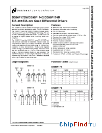 Datasheet DS96F172MW-MIL manufacturer National Semiconductor