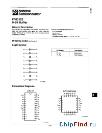 Datasheet F100122 manufacturer National Semiconductor