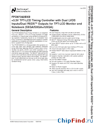 Datasheet FPD87392BXB manufacturer National Semiconductor