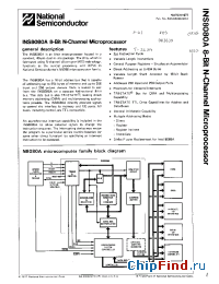 Datasheet INS8080A manufacturer National Semiconductor