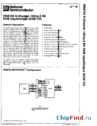 Datasheet INS8154 производства National Semiconductor