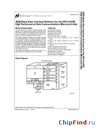 Datasheet ISDN manufacturer National Semiconductor
