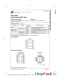 Datasheet JD54F08SDA производства National Semiconductor