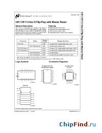 Datasheet JM38510/34107BFA производства National Semiconductor