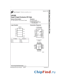 Datasheet JM38510/75202B2A manufacturer National Semiconductor