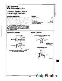 Datasheet LH2110 manufacturer National Semiconductor