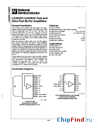 Datasheet LH4033CN manufacturer National Semiconductor