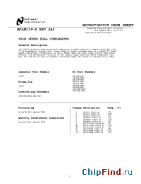 Datasheet LM119W manufacturer National Semiconductor