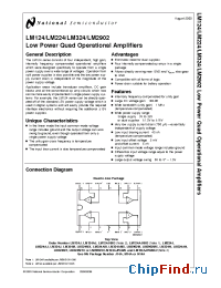 Datasheet LM124W-MLS manufacturer National Semiconductor