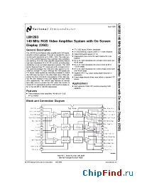 Datasheet LM1283N manufacturer National Semiconductor