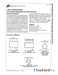 Datasheet LM134H-3 manufacturer National Semiconductor