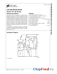 Datasheet LM148J manufacturer National Semiconductor