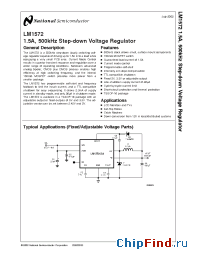 Datasheet LM1572EVAL manufacturer National Semiconductor