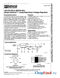 Datasheet LM1576K-ADJ manufacturer National Semiconductor