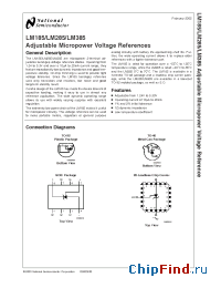 Datasheet LM185BH manufacturer National Semiconductor
