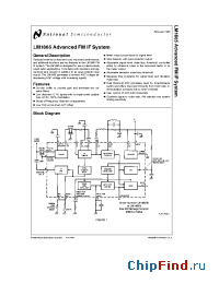 Datasheet LM1865N manufacturer National Semiconductor