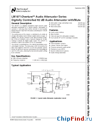 Datasheet LM1971MX manufacturer National Semiconductor