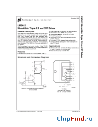 Datasheet LM2412T manufacturer National Semiconductor