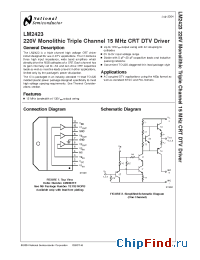 Datasheet LM2423TE manufacturer National Semiconductor