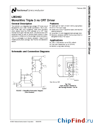 Datasheet LM2462 manufacturer National Semiconductor