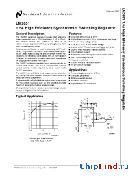 Datasheet LM2651MTC-1.8 manufacturer National Semiconductor