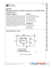 Datasheet LM2705 manufacturer National Semiconductor