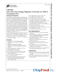 Datasheet LM27262MTD manufacturer National Semiconductor