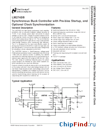 Datasheet LM2745 manufacturer National Semiconductor