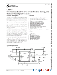 Datasheet LM2747MTCX manufacturer National Semiconductor